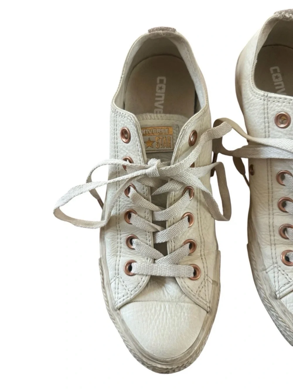 Converse Chuck Taylor All Star low-top sneakers in ivory leather Size 8 Women’s